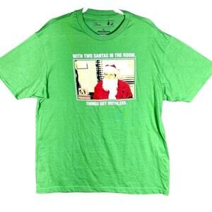 The Office With Two Santas In The Room Things Get Ruthless T-Shirt, Size Medium